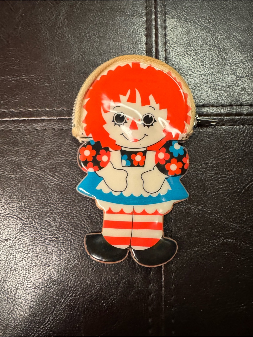 Vintage Hallmark 1971 Raggedy Ann Vinyl Zipper Change Purse
